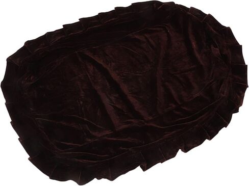Piano Bench Cover Velvet Soft Anti Pilling Non Slip Cushion Cover for Home and Dining Room (Brown) in Kuwait