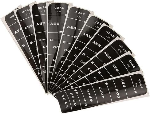 Violin Sticker 4/4 Black Blue Fingerboard Guide, Violin Sticker for Beginners, Self - Adhesive Note Position Markers with Non - Stick Glue, for Violin Learning and (BC01 4/4 Black) in Kuwait