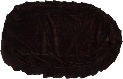 Piano Bench Cover Velvet Soft Anti Pilling Non Slip Cushion Cover for Home and Dining Room (Brown) in Kuwait