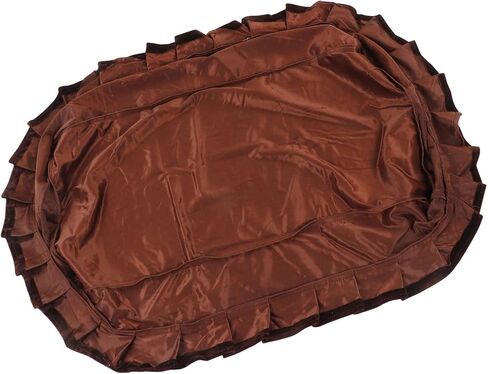 Piano Bench Cover Velvet Soft Anti Pilling Non Slip Cushion Cover for Home and Dining Room (Brown) in Kuwait