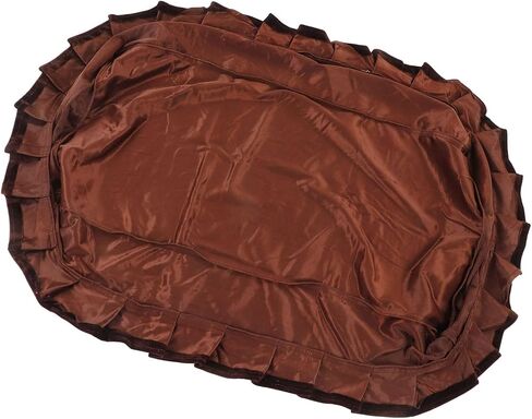 Piano Bench Cover Velvet Soft Anti Pilling Non Slip Cushion Cover for Home and Dining Room (Brown) in Kuwait