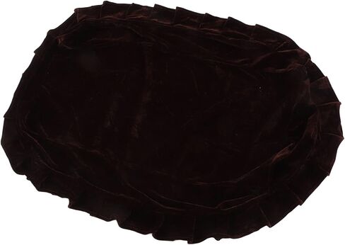 Piano Bench Cover Velvet Soft Anti Pilling Non Slip Cushion Cover for Home and Dining Room (Brown) in Kuwait