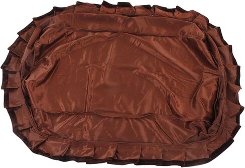 Piano Bench Cover Velvet Soft Anti Pilling Non Slip Cushion Cover for Home and Dining Room (Brown) in Kuwait