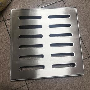 Heavy-Duty Square Metal Drain Grate Cover - Rust-Resistant Indoor/Outdoor Drainage Solution for Garage, Garden, Walkway, Patio & Deck - Efficient Water Management in Kuwait