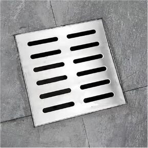 Stainless Steel Drain Grate Covers for Outdoor Driveways, Landscaping, Walkways - Durable 20x20cm Catch Basin Well Covers for Efficient Drainage Solutions in Kuwait