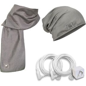 Radiation Shielding Hat Head Cover, EMF Shielding Grounding Scarf with 1 Grounding Adapter,2 Cords in Kuwait