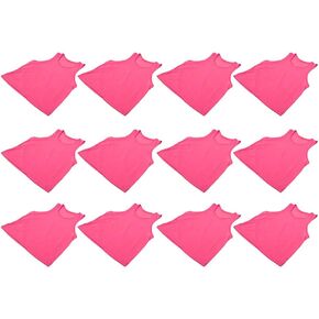 Children's Breathable Football Training Vests Set for Kids, Pack of 12, Rose Red Light Durable Mesh, for Running Sports and More, Fiber Polyester, 20.5x18.5in in Kuwait