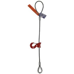 Single Leg Wire Rope Sling | 3.9 Ton Vertical Rated Capacity | Flemish Eye Loop to Heavy-Duty Thimble with Sliding Choker | 5/8" Dia. | 20' Length | EIPS 6x25 IWRC | Hanes Supply (HSI) Heavy Duty in Kuwait