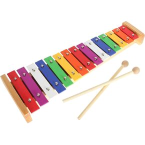 15 Note Xylophone Multi-Colored Glockenspiel Resonator Bells with 2pcs Mallets in Kuwait