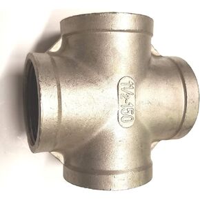 TIB غير القابل للصدأ 4 Way Cross Tee 1 1/2 "Npt Pipe أنثى مقرنة CAST Class 150 in Kuwait