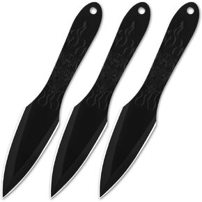 REAT Throwing Knives - 3 Piece, 7.5" 440 Stainless Steel with Full Tang Design, Includes Nylon Carrying Case for Safe Storage,Ninja Kunai Knives for Competition,Recreation,Gifts for Men,Women in Kuwait