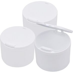 3pcs Cotton Swab Storage Box Lid, Multipurpose Pp Cotton Swab Holder for Bathroom and Bedside, Easy to Store Makeup Sponges and Toothpicks Organizer in Kuwait