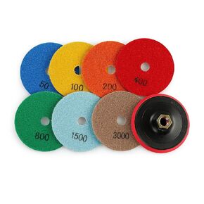LOZLIN 7pcs Diamond Resin Grinding Burrs Set, 50#-3000# Conical Polishing Bits with 6mm Shank, for Stone Carving, Marble Granite Polishing, Metal Deburring, Rotary Tool Accessories in Kuwait