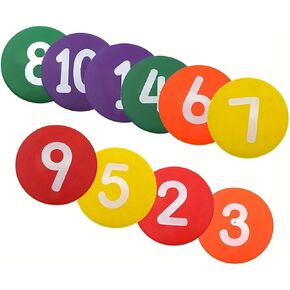 10pcs Football Training Markers, Speed Discs, Signs Flat with Number Mark for Soccer Practice Equipment,Basketball in Kuwait