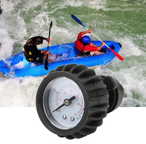 Gonetre Inflatable Boat Barometer, Pressure Gauge Measuring Tool with Clear Pointer for Inflatable Boats Rubber Boats, Measuring Range 0-2 BAR 0-30 PSI, Made of PVC, Lightweight in Kuwait