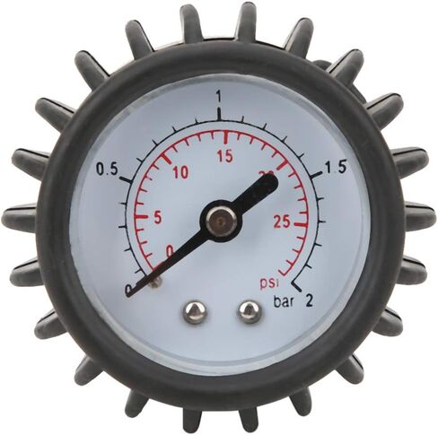 Gonetre Inflatable Boat Barometer, Pressure Gauge Measuring Tool with Clear Pointer for Inflatable Boats Rubber Boats, Measuring Range 0-2 BAR 0-30 PSI, Made of PVC, Lightweight in Kuwait