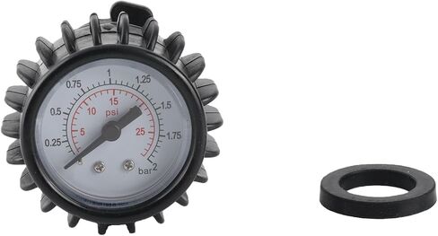 CHICIRIS 30PSI Inflatable Boat Air Pressure Gauge, Single Barometer with Hand Pump, for Rubber Dinghy Kayak Rafting Water Skiing Accessories in Kuwait