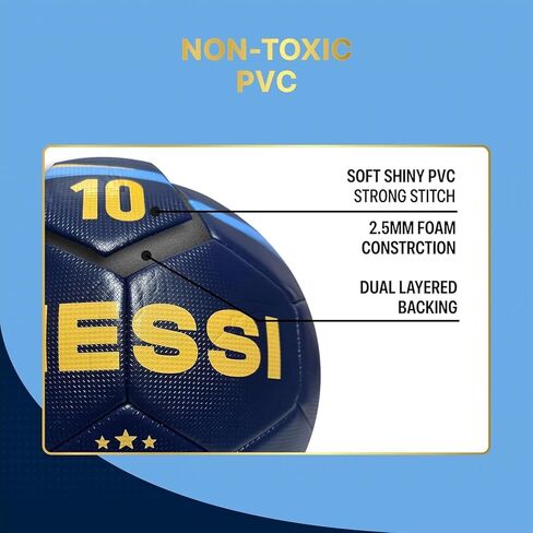 Icon Sports Argentina National Football Team Soccer Ball Officially Size 5 Ball - Messi 10 - Navy in Kuwait