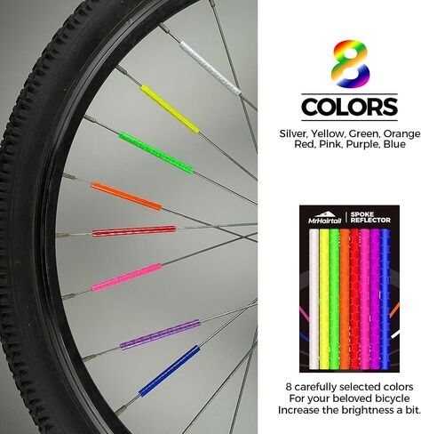 Spoke Reflectors – in 8 curated Colors for high-Visibility Reflection Under Light. They Enhance Safety and Style, offering Easy Installation with Lightweight, Durable Construction. in Kuwait