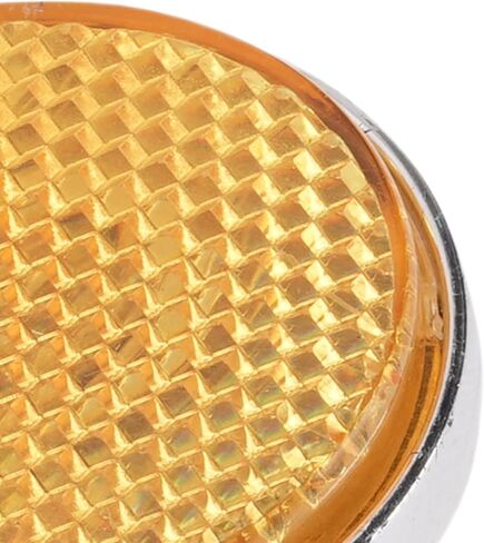 2PCS Front Fork Reflectors Fork Leg Reflectors Round Amber M6 with Screws for C70 CB100 CB175 CB350 Replacement in Kuwait