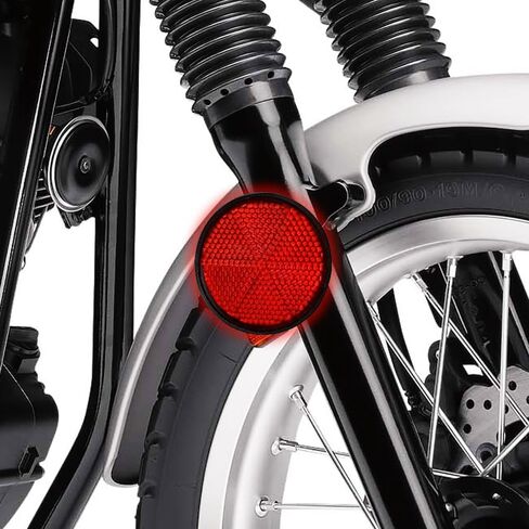 4pcs Circular Red Reflector 60mm with Screw Back | For Cars Trucks Motorcycles Electric Bicycles, Night Reflector, Refraction Light Part, Reflective Sticker in Saudi Arabia