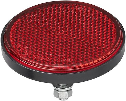 4pcs Circular Red Reflector 60mm with Screw Back | For Cars Trucks Motorcycles Electric Bicycles, Night Reflector, Refraction Light Part, Reflective Sticker in Saudi Arabia
