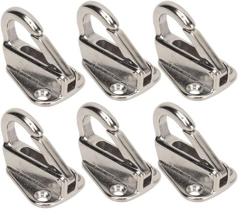6Pcs 316 Stainless Steel Marine Hook 36 * 30mm Easily Hang Boat Hanger Durable Heavy Duty Spring Buckle Type Hanger for Mooring, Rope Lowering, Anchoring, Rigging in Kuwait