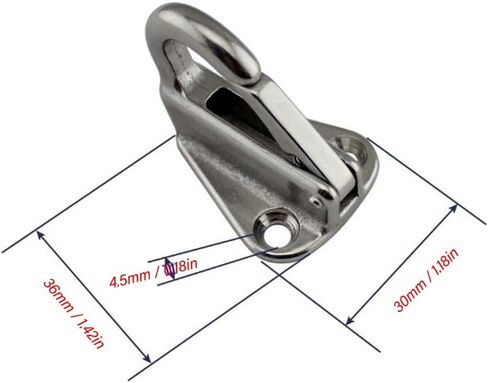 6Pcs 316 Stainless Steel Marine Hook 36 * 30mm Easily Hang Boat Hanger Durable Heavy Duty Spring Buckle Type Hanger for Mooring, Rope Lowering, Anchoring, Rigging in Kuwait