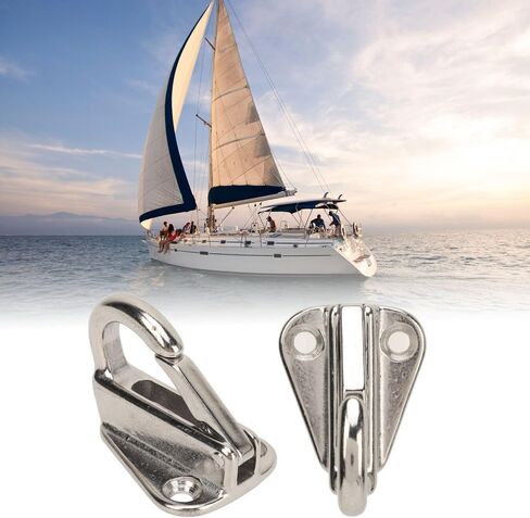 6Pcs 316 Stainless Steel Marine Hook 36 * 30mm Easily Hang Boat Hanger Durable Heavy Duty Spring Buckle Type Hanger for Mooring, Rope Lowering, Anchoring, Rigging in Kuwait