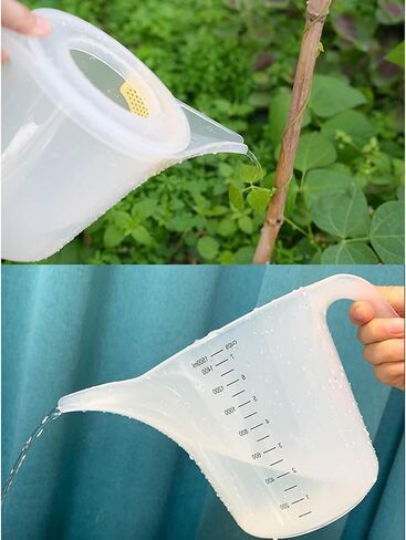 Measure Pitcher Splashs Mixing Cup with Lid & Filter 1500ml Pour Cup for Liquid Oil Vinegar Flour Kitchen Measure Pitcher with Splashs Cover in Kuwait