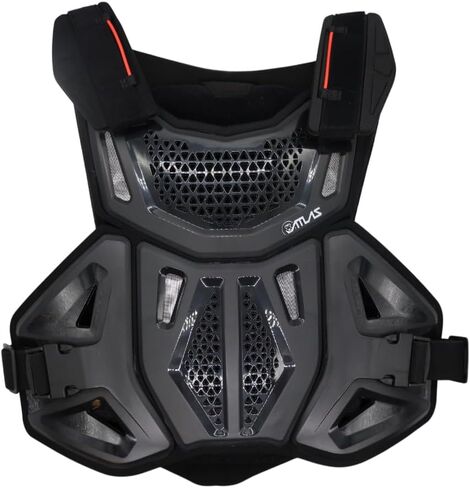 Atlas Defender 2.0 Chest & Back Protector - S/M - Multi-Panel Hardshell Roost Guard - CE EN 1621-3 Level 1 Chest / EN 1621-2 Level 1 Back - MX Dirt Bike Off-Road Body Armor in Kuwait