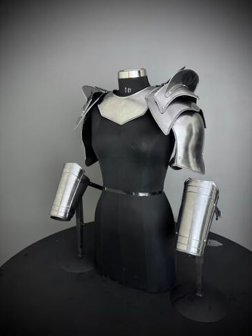 Medieval Knight Pouldron & Gorget Armor, Knight Armor Bracers Arm Guard, LARP, Cosplay, Fantasy Armor, Halloween Costume for Men/Women in Kuwait