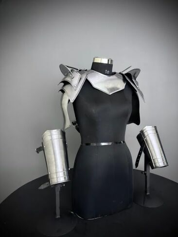 Medieval Knight Pouldron & Gorget Armor, Knight Armor Bracers Arm Guard, LARP, Cosplay, Fantasy Armor, Halloween Costume for Men/Women in Kuwait
