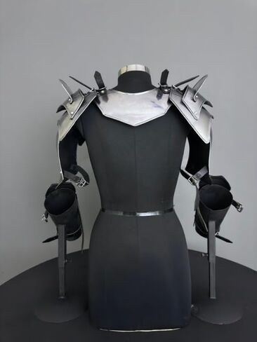 Medieval Knight Pouldron & Gorget Armor, Knight Armor Bracers Arm Guard, LARP, Cosplay, Fantasy Armor, Halloween Costume for Men/Women in Kuwait