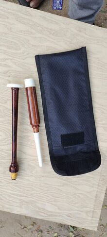 Traditional Rosewood Practice Chanter for Bagpipes | Handmade Scottish Bagpipe Training Flute with Reed & Carry Case | Professional Scottish Musical Instrument for Beginners & Experts in Saudi Arabia