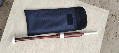 Traditional Rosewood Practice Chanter for Bagpipes | Handmade Scottish Bagpipe Training Flute with Reed & Carry Case | Professional Scottish Musical Instrument for Beginners & Experts in Saudi Arabia