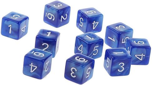 50PCS Polyhedral Dice D6 Dice 16mm Acrylic Dice Game Dice for RPG MTG DND Dice Table Games (Color 1) in Kuwait