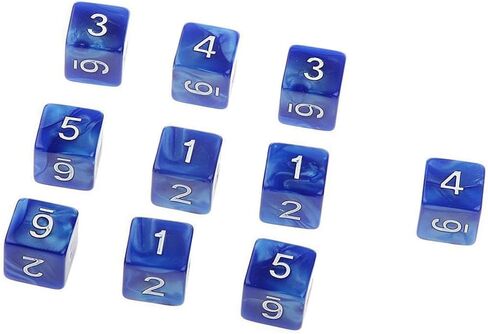 50PCS Polyhedral Dice D6 Dice 16mm Acrylic Dice Game Dice for RPG MTG DND Dice Table Games (Color 1) in Kuwait