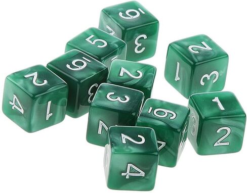 50PCS Polyhedral Dice D6 Dice 16mm Acrylic Dice Game Dice for RPG MTG DND Dice Table Games (Color 1) in Kuwait