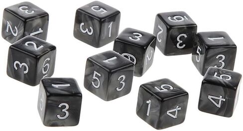 50PCS Polyhedral Dice D6 Dice 16mm Acrylic Dice Game Dice for RPG MTG DND Dice Table Games (Color 1) in Kuwait
