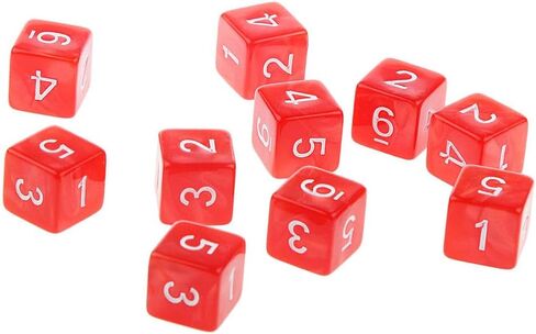 50PCS Polyhedral Dice D6 Dice 16mm Acrylic Dice Game Dice for RPG MTG DND Dice Table Games (Color 1) in Kuwait