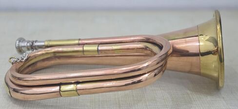 Copper Bugle Military, Traditional US Cavalry Horn, Functional Musical Instrument, Brass and Copper Construction in Kuwait