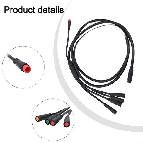 1T5 913AG Waterproof Electric Bicycle Main Cable for KT Controllers, 9-Pin Wiring Harness with Brake Display Throttle Connectors, Fits 24V to 72V E-Bikes, 0.53m / 20.9inch Length in Kuwait