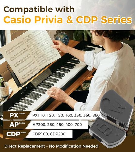 44Pcs Electric Digital Piano Hammer Rubber Caps Compatible with Casio Privia PX110 120 150 160 330 350 860 AP 200 250 450 400 700 CDP100 CDP200, Electric Piano Hammer Caps Replacement in Kuwait