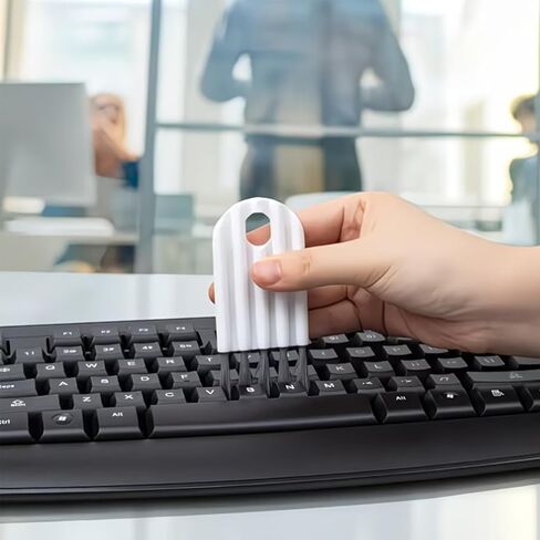 فرشاة تنظيف لوحة المفاتيح، أداة إزالة غبار الكمبيوتر ذات الفرشاة الناعمة للاستخدام المكتبي والمنزلي، مادة ABS متينة، تصميم مريح للإلكترونيات وأجهزة الكمبيوتر المحمولة ولوحات المفاتيح الميكانيكية (قطعة واحدة) in Kuwait