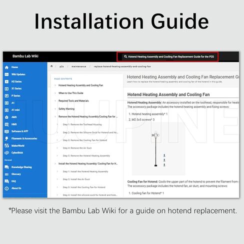 لمجموعة أدوات تجميع التدفئة Bambu Lab P2S Hotend، بدون مربى الفتيل، قاعدة عازلة للحرارة من السيراميك والزركونيا، مقاومة لدرجة الحرارة 2300 درجة مئوية، مكون التسخين الساخن P2S المقاوم للاهتراء لطابعة Bambu P2S ثلاثية الأبعاد in Kuwait
