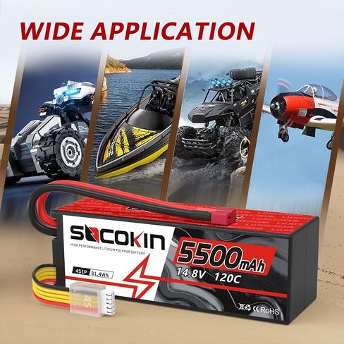 3S Lipo Battery 11.1V 3 Cell 5400mAh Lipo Batteries 120C Soft Case RC Lipo Battery with TR Plug for Arrma 1/10 Scale RC Crawler Buggy Truggy Monster Car Boat Truck Racing RC Hobby (2 Pack) in Saudi Arabia