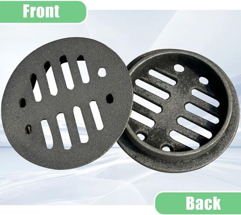 Round Cast Iron Drain Cover 250mm (9.8in) - Anti-Blocking Grate for Sewer, Garden, Rooftop Drainage Solutions, Durable Floor Fitting for Efficient Water Flow in Kuwait
