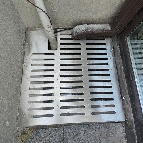 Premium Channel Drain Grate for Concrete Floors, Driveway & Shower - Removable Storm Drain Cover with Durable Metal Frame (10x10x2cm / 4"x4"x3/4") in Kuwait
