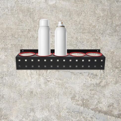 Gadpiparty Spray Bottle Storage Rack Wall Mounted Organizer Iron Material and Resistance to Deformation, Multifunctional Design for Studios and Homes, Sleek Modern Style Wall-Mounted Rail in Kuwait